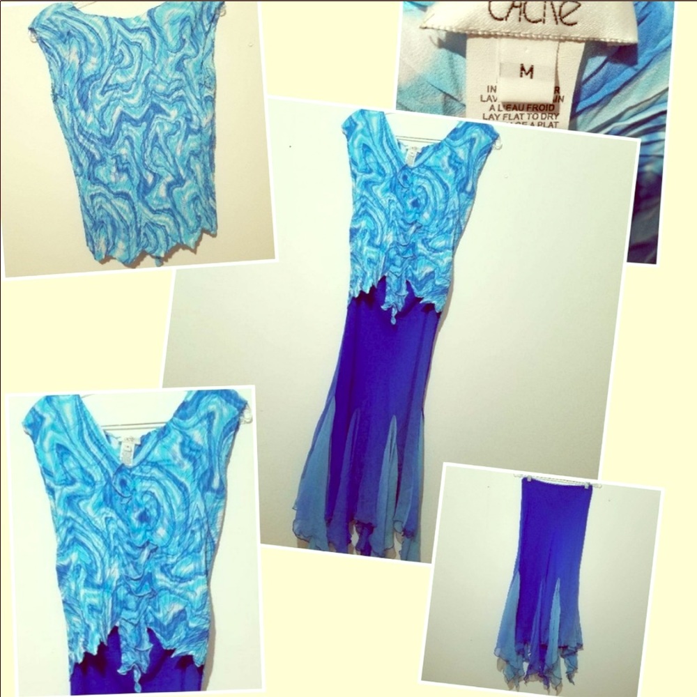 Cach'e mid calf 2 piece dress size medium